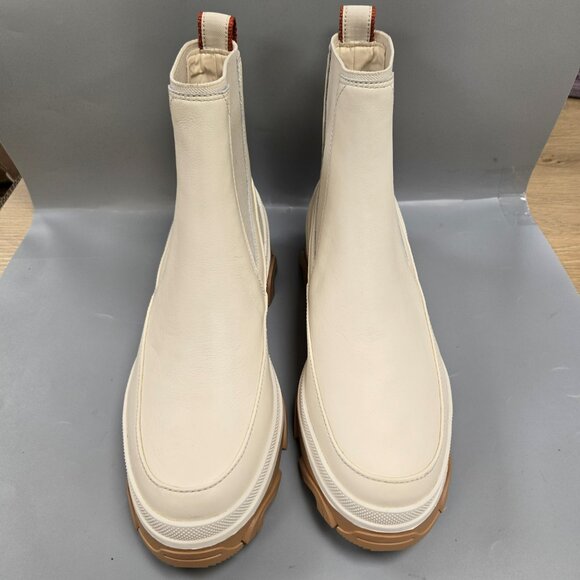 SOREL Brex Chelsea Boot Pull On Ankle Bootie Natural Sea Salt Leather Size 10 - Picture 8 of 13